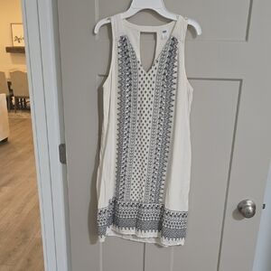 Old Navy Cream Sheath Dress with Halter Neckline